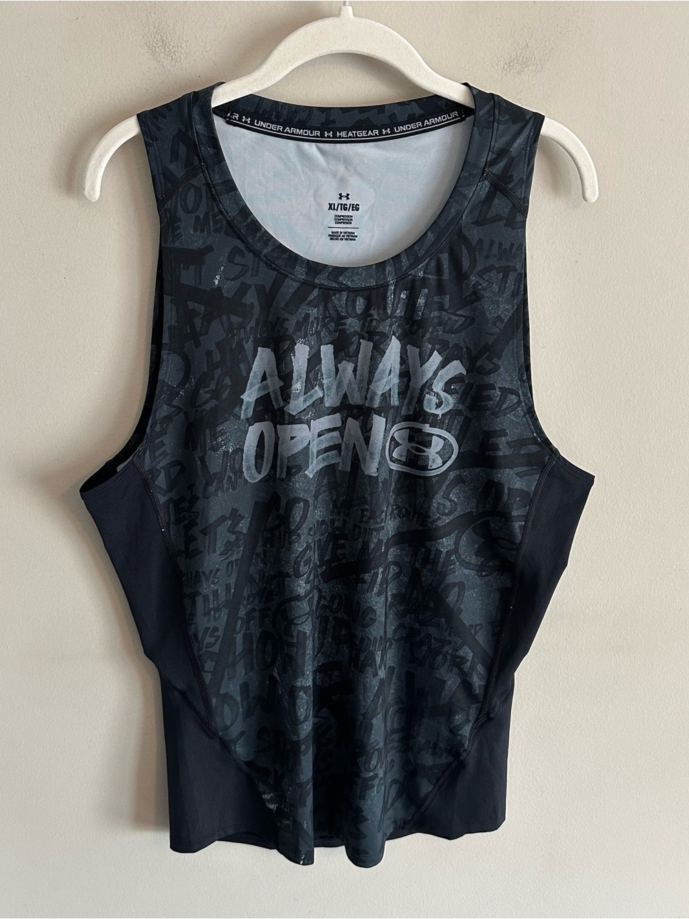NWOT Under Armour Men's Alter Ego Message Compression Tank Top ALWAYS OPEN XL